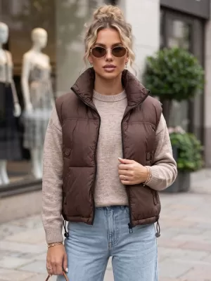 Női mellény DSTREET TY5972 BARNA