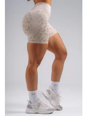 Kompressziós push-up rövidnadrág leopárdmintával NEBBIA PRIMAL 856 KRÉMLEOPÁRD