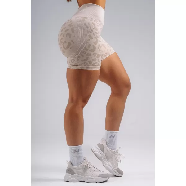  Kompressziós push-up rövidnadrág leopárdmintával NEBBIA PRIMAL 856 KRÉMLEOPÁRD 