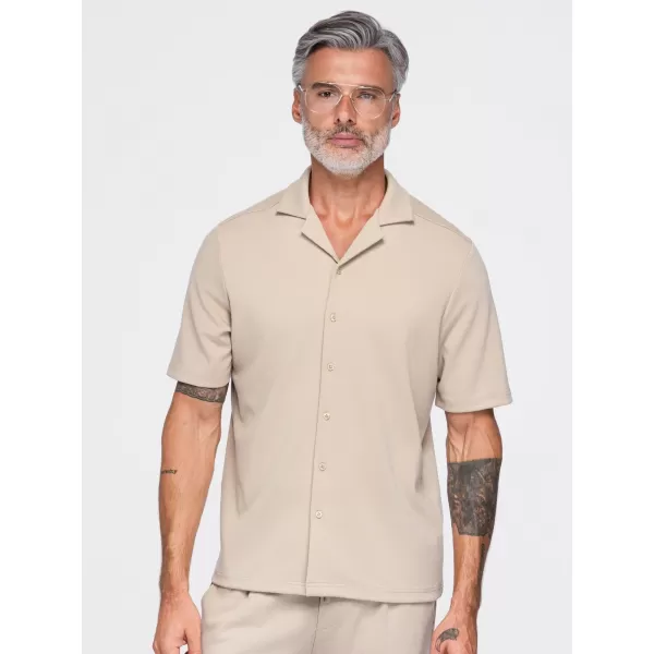  Férfi ing OMBRE OM-SHCS-0220 BÉZS 