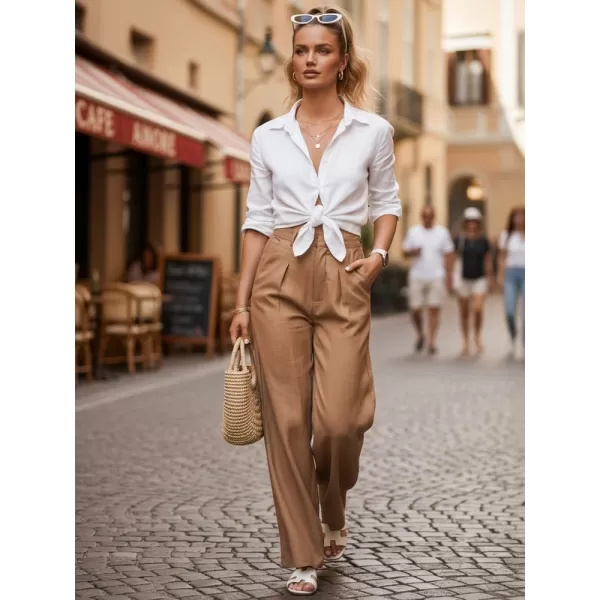  Női nadrág DSTREET UY3077 KARAMELLA 