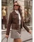 Női kabát DSTREET TY5879 KHAKI