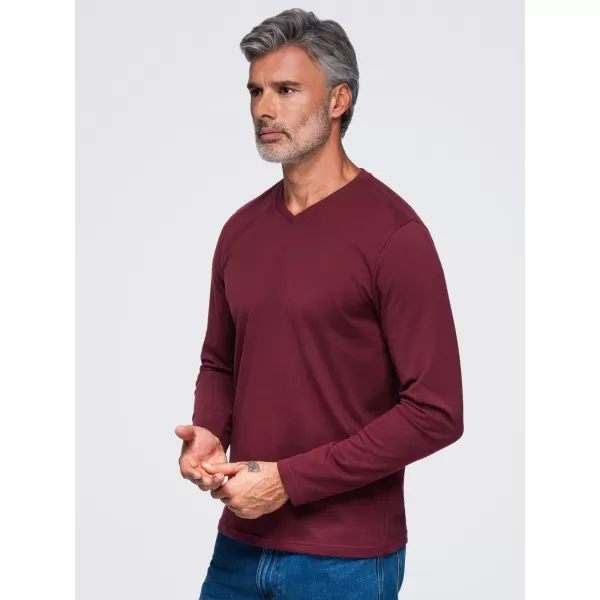  Férfi póló OMBRE OM-LSBL-0143 BURGUNDIA 
