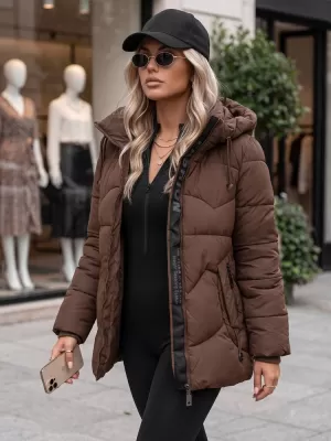 Női kabát DSTREET TY5752 BARNA