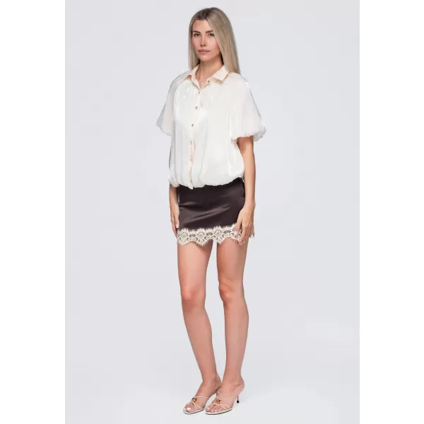  Női ing OMBRE OW-SH-E0068 BÉZS 