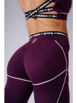 Női leggings NEBBIA OLYMPIA HIGH-WAIST 935 BORDÓ