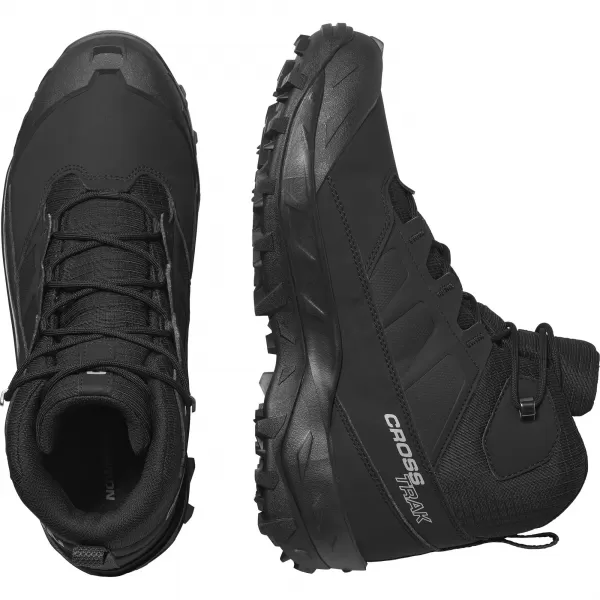  Férfi cipők SALOMON CROSSTRAK WATERPROOF L47570200 FEKETE/FEKETE/ASZFALT 