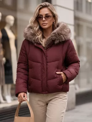 Női kabát DSTREET TY5985 BURGUNDIA