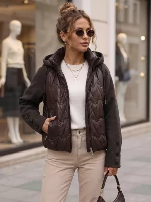 Női kabát DSTREET TY5935 BARNA