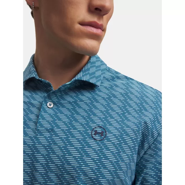  Férfi póló UNDER ARMOUR UA DRIVE CHILL PRINTED POLO 6009724-466 KÉK 