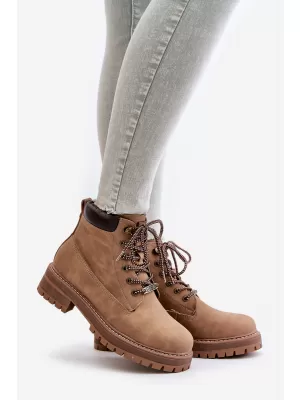 Női csizma BIG STAR SHOES OO274A289 BARNA/BÉZS