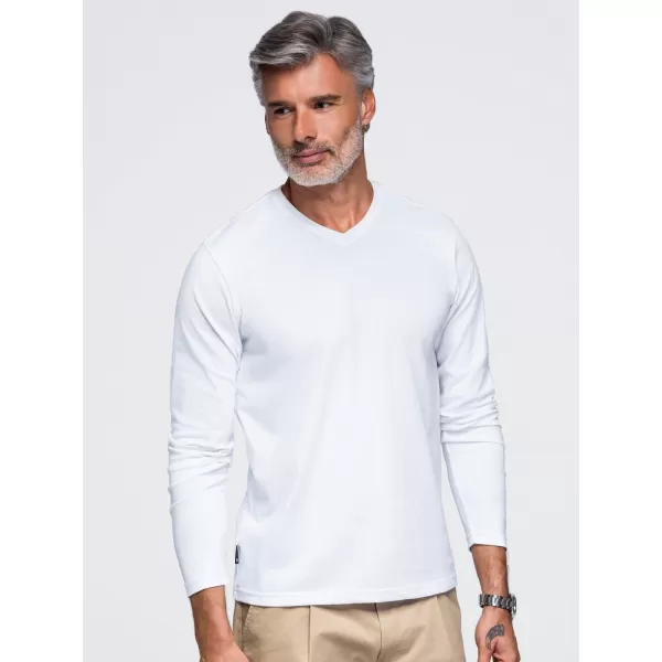  Férfi póló OMBRE OM-LSBL-0143 FEHÉR 