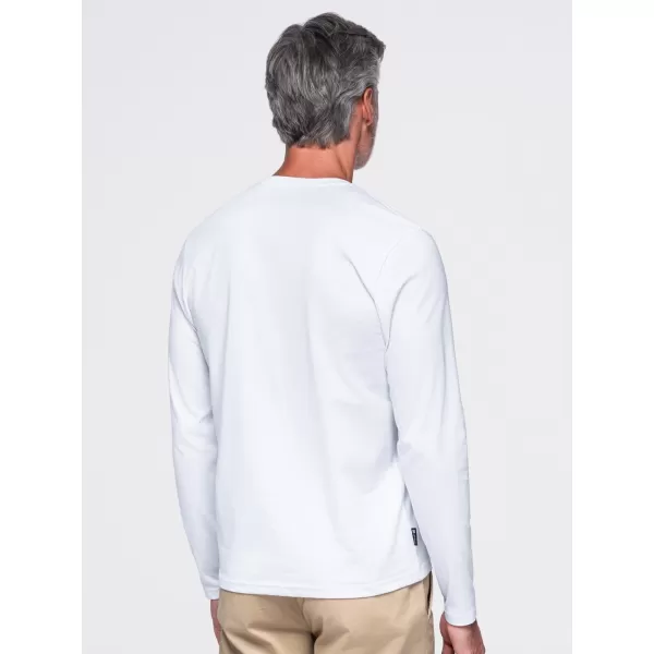 Férfi póló OMBRE OM-LSBL-0143 FEHÉR 