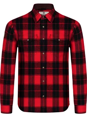 Férfi flanel ing NORDBLANC FEN NBSSM8369 PIROS