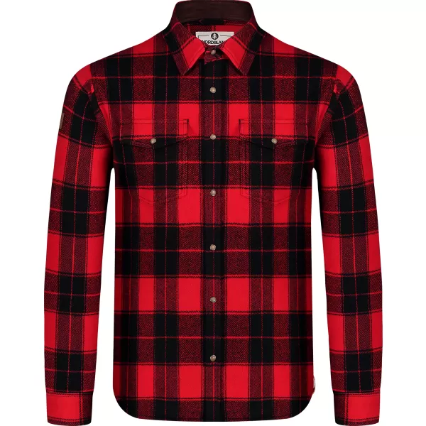  Férfi flanel ing NORDBLANC FEN NBSSM8369 PIROS 