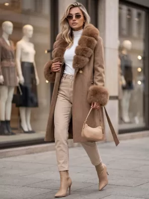 Női kabát DSTREET TY6075 KARAMELLA