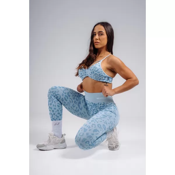  Kompressziós push-up leggings leopárdmintával NEBBIA PRIMAL 849 KÉK LEOPÁRD 