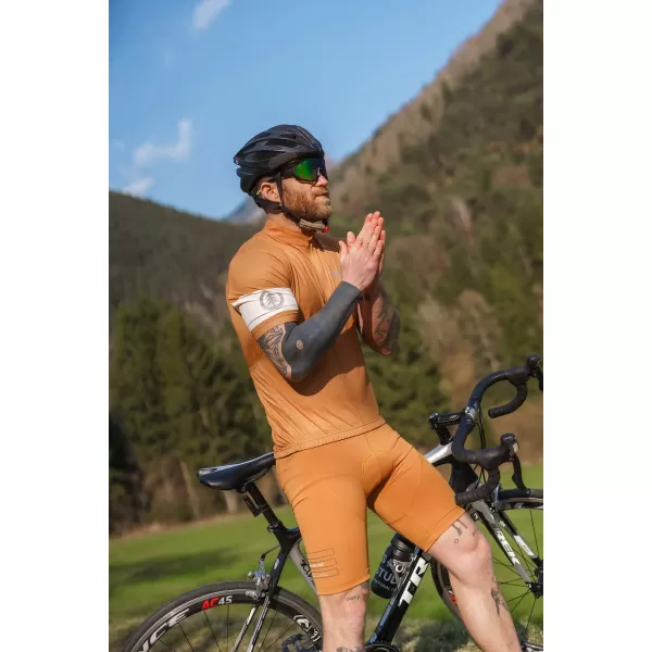  Férfi kerékpáros mez NORDBLANC CAMEL NBSMF8079 BARNA 