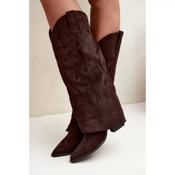 Női cowboy csizma BOTO 2588A BARNA 