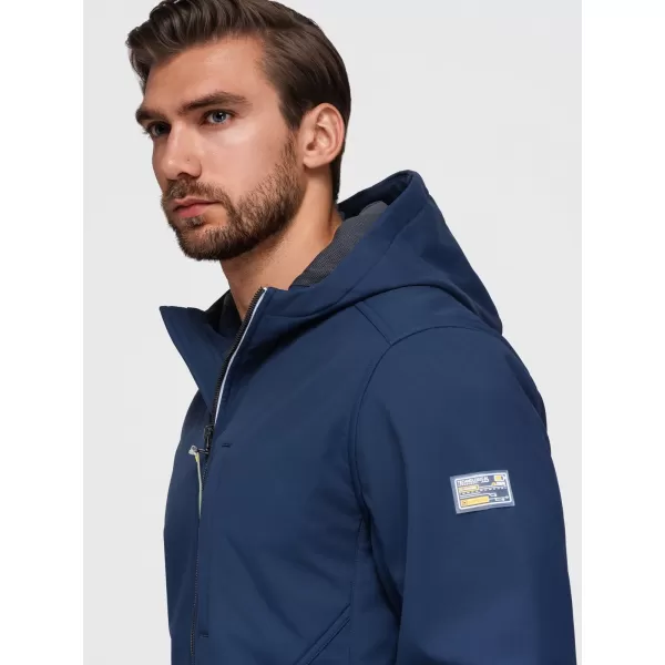  Férfi softshell kabát OMBRE OM-JANP-0292 SÖTÉTKÉK 