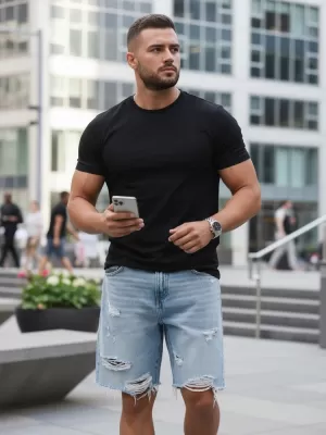 Férfi póló DSTREET RX5671 FEKETE