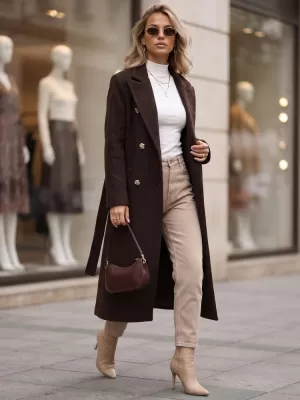 Női kabát DSTREET NY0816 BARNA