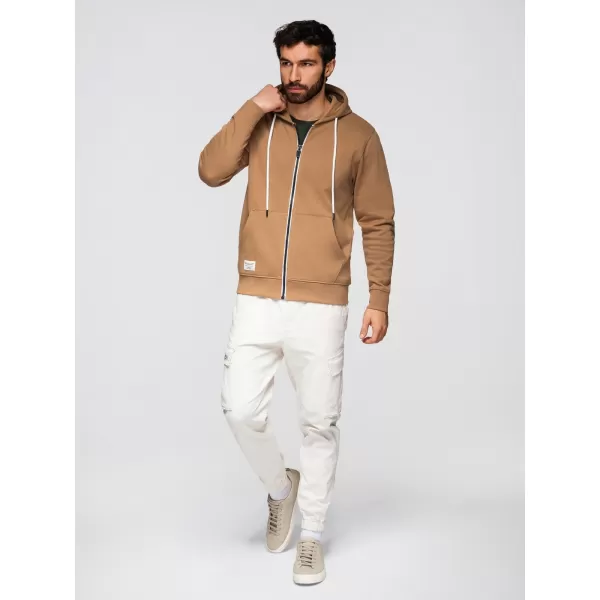  Férfi pulóver OMBRE OM-SSBZ-0272 BARNA 