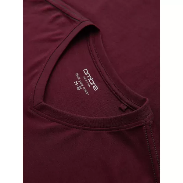  Férfi póló OMBRE OM-LSBL-0143 BURGUNDIA 