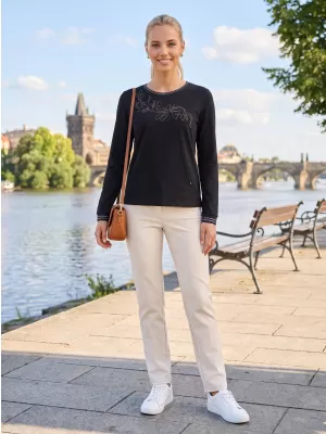 Női póló KIXMI ADINA FEKETE