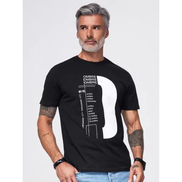  Férfi póló OMBRE OM-TSPT-0299 FEKETE 