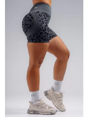 Kompressziós push-up rövidnadrág leopárdmintával NEBBIA PRIMAL 856 FEKETE LEOPÁRD