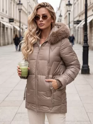 Női kabát DSTREET TY5756 BÉZS