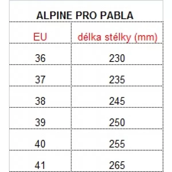  Női bokakcipő ALPINE PRO PABLA VILÁGOSBARNA 