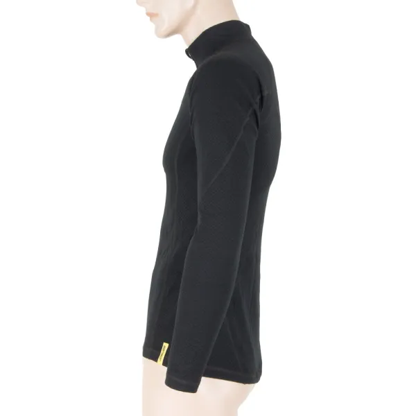  Férfi aláöltözet SENSOR Double Face Merino Wool rolák zip FEKETE 
