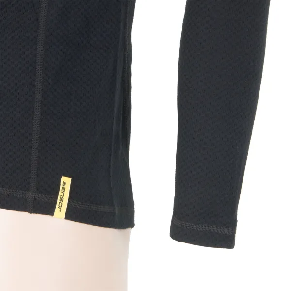 Férfi aláöltözet SENSOR Double Face Merino Wool rolák zip FEKETE 