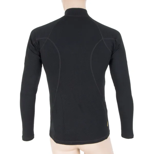  Férfi aláöltözet SENSOR Double Face Merino Wool rolák zip FEKETE 