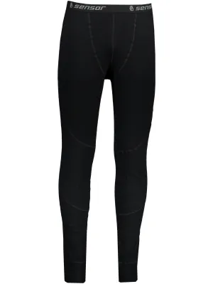Férfi termonadrág DOUBLE FACE MERINO WOOL BLACK Sensor