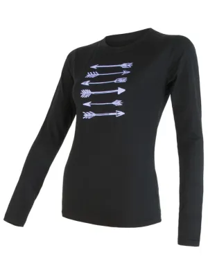 Női aláöltözet SENSOR MERINO ACTIVE PT ARROWS dl. rukáv 17100056-00 FEKETE