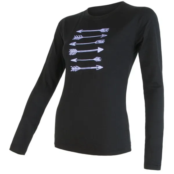  Női aláöltözet SENSOR MERINO ACTIVE PT ARROWS dl. rukáv 17100056-00 FEKETE 