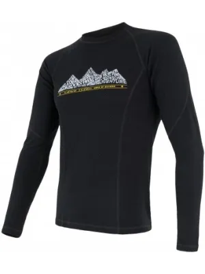 Férfi termikus póló hosszú ujjal SENSOR MERINO DF ADVENTURE 17200032 FEKETE