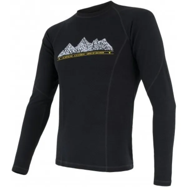  Férfi termikus póló hosszú ujjal SENSOR MERINO DF ADVENTURE 17200032 FEKETE 