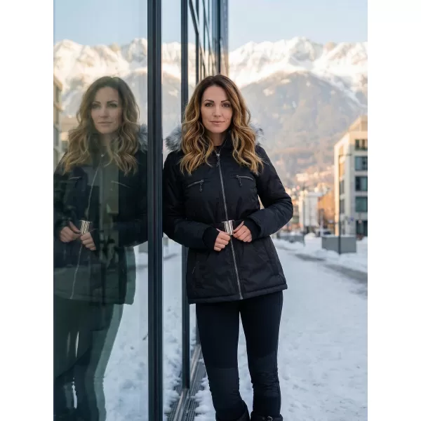  Női kabát ALPINE PRO DOSOJINA LJCK202 FEKETE 