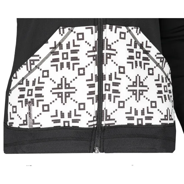  Női pulóver SENSOR TECNOSTRETCH PATTERN celozip 17200076 FEKETE 