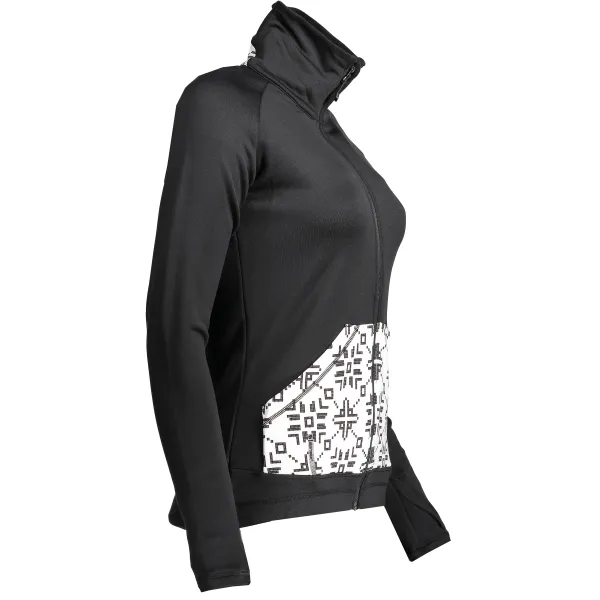  Női pulóver SENSOR TECNOSTRETCH PATTERN celozip 17200076 FEKETE 
