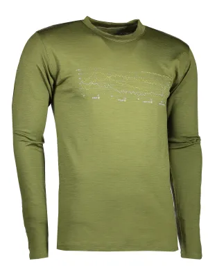 Férfi termikus póló hosszú ujjal SENSOR MERINO ACTIVE PT TRACK 17200027 SZAFARI