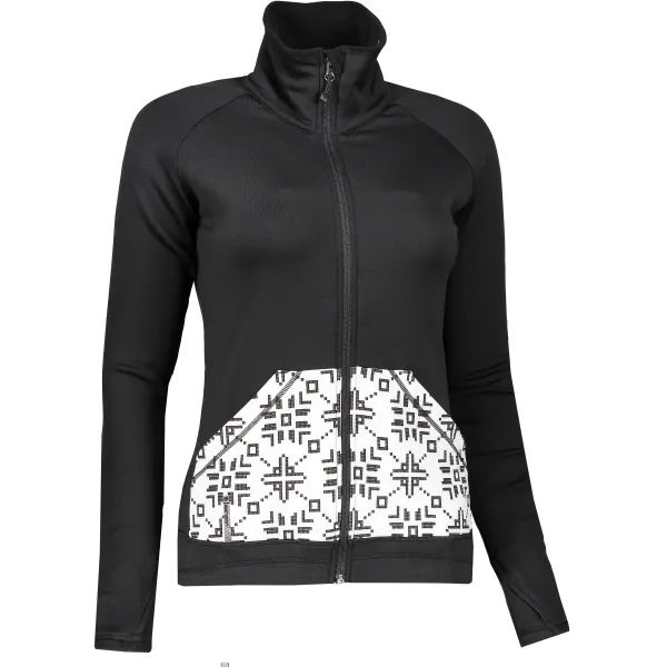  Női pulóver SENSOR TECNOSTRETCH PATTERN celozip 17200076 FEKETE 