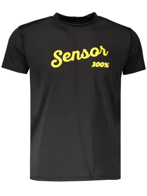 Rövid ujjú férfi póló SENSOR COOLMAX FRESH PT LOGO 18100030 FEKETE