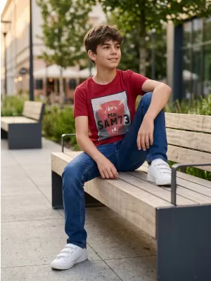 Fiú póló SAM 73 BOTIL KTSL126 PIROS