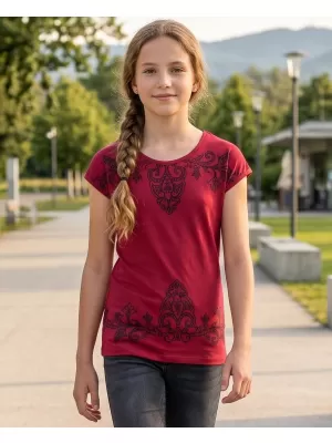 Rövid ujjú lány póló SAM 73 GT 525 PIROS