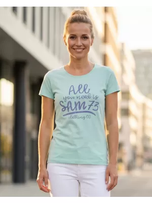 Női póló SAM 73 KYRINA LTSN476 KÉK